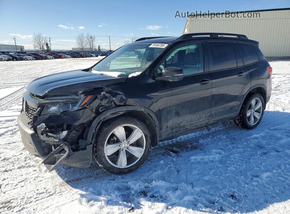 5FNYF8H57KB501357 2019 HONDA PASSPORT Черный Передняя левая четверть