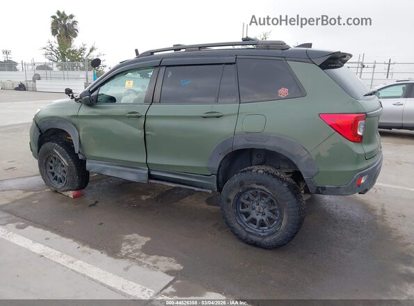 5FNYF8H58KB003314 2019 HONDA PASSPORT Зеленый Задняя левая четверть