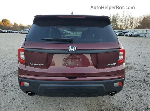 5FNYF8H59MB006564 2021 HONDA PASSPORT Maroon Widok z tyłu