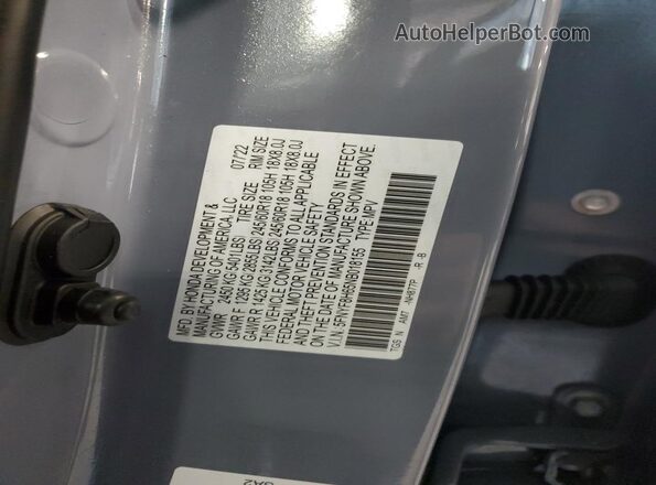 5FNYF8H65NB018155 2022 HONDA PASSPORT Синий Панорамный вид салона 360°