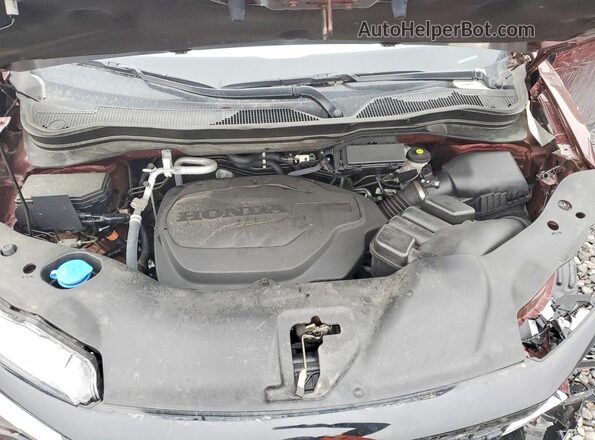 5FNYF8H97MB029313 2021 HONDA PASSPORT Burgundy Widok komory silnika