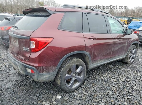 5FNYF8H97MB029313 2021 HONDA PASSPORT Burgundy Tył prawy