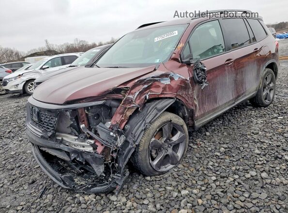 5FNYF8H97MB029313 2021 HONDA PASSPORT Burgundy Przód lewy