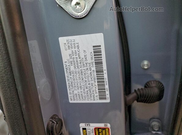 5FPYK3F14RB031708 2024 HONDA RIDGELINE Синий Вид подкапотного пространства