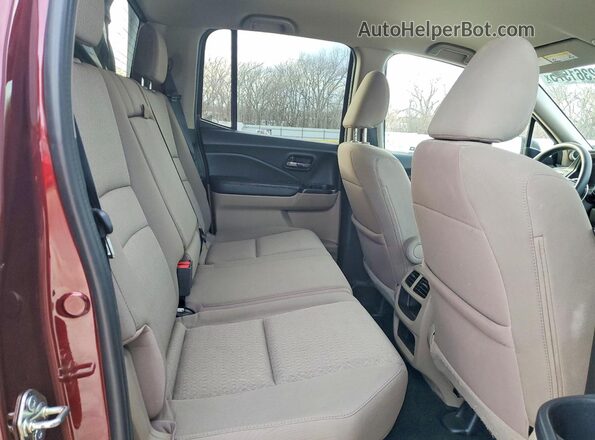 5FPYK3F47HB021392 2017 HONDA RIDGELINE Бордовый Вид задних сидений