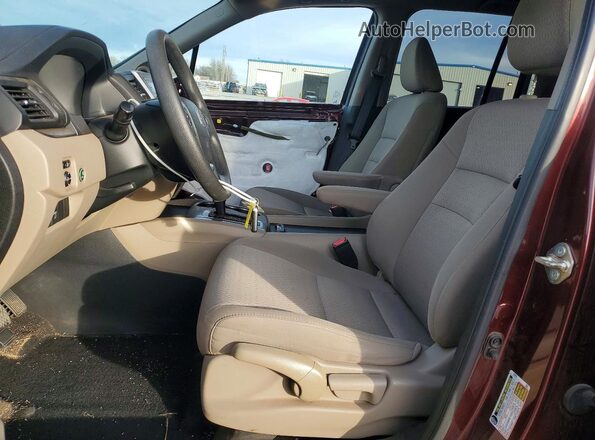5FPYK3F47HB021392 2017 HONDA RIDGELINE Бордовый Вид салона спереди