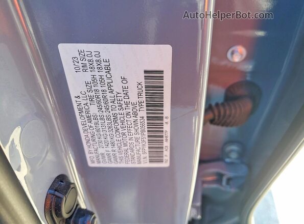 5FPYK3F51PB056534 2023 HONDA RIDGELINE Синий Вид подкапотного пространства