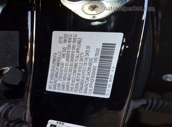 5FPYK3F58SB043627 2025 HONDA RIDGELINE Черный Вид подкапотного пространства