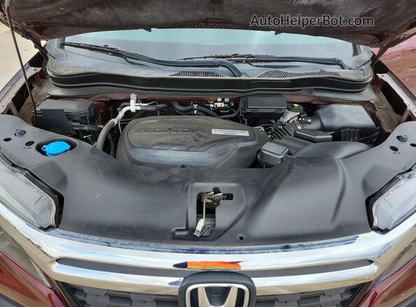 5FPYK3F68KB033608 2019 HONDA RIDGELINE Burgundy Widok wnętrza z tyłu