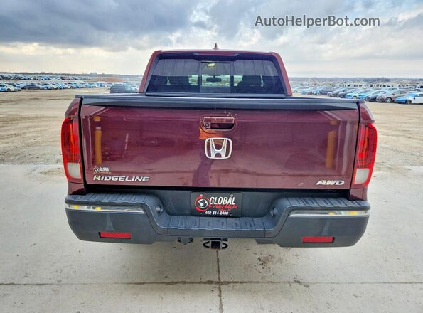 5FPYK3F68KB033608 2019 HONDA RIDGELINE Burgundy Widok z tyłu