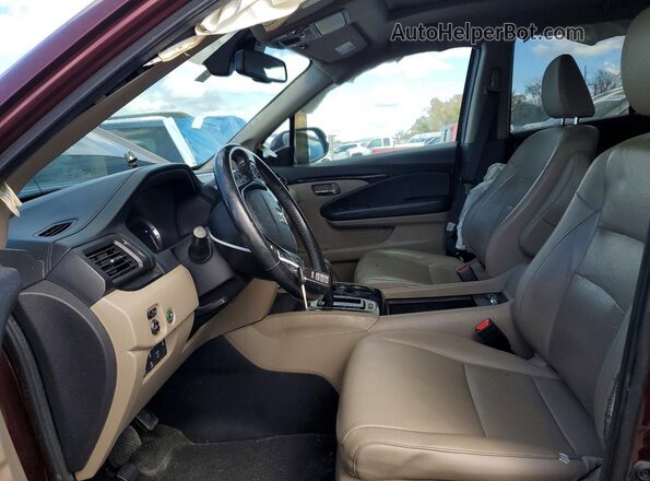 5FPYK3F74KB000050 2019 HONDA RIDGELINE Burgundy Widok wnętrza z przodu