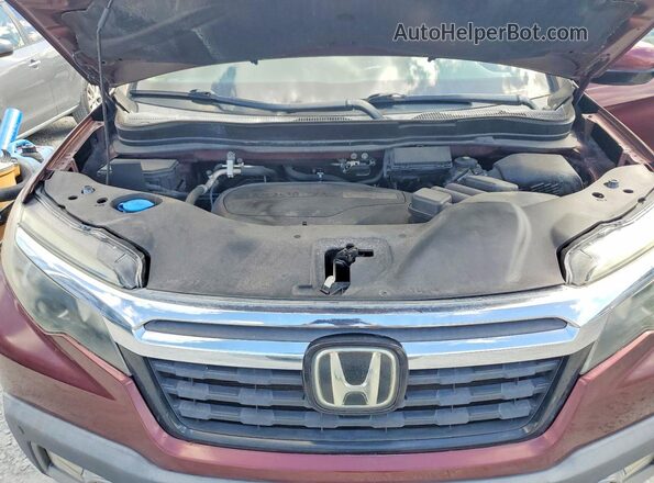 5FPYK3F74KB000050 2019 HONDA RIDGELINE Burgundy Widok komory silnika