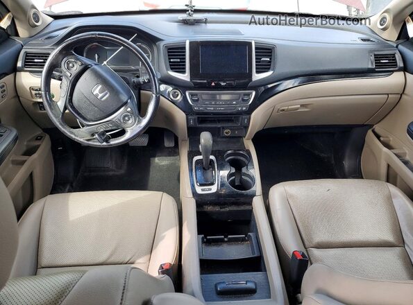 5FPYK3F74KB000050 2019 HONDA RIDGELINE Burgundy Widok deski rozdzielczej