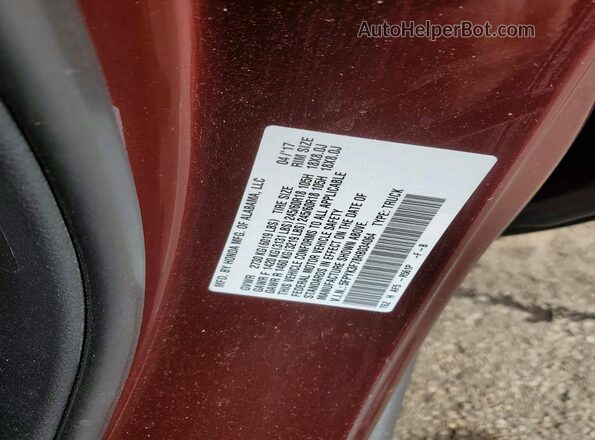 5FPYK3F78HB034064 2017 HONDA RIDGELINE Burgundy Вид підкапотного простору