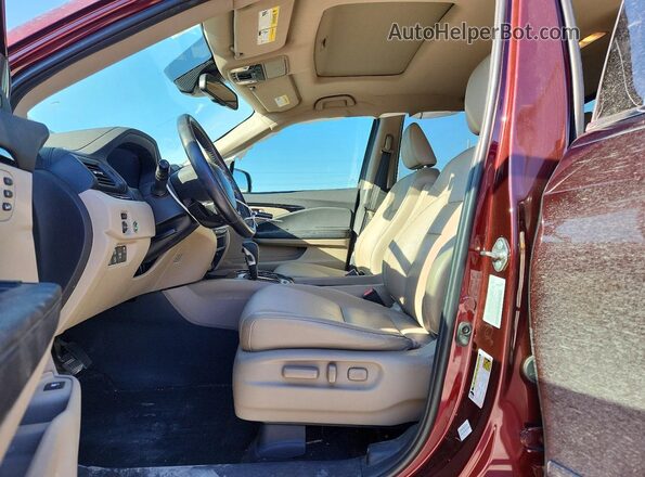 5FPYK3F79KB016602 2019 HONDA RIDGELINE Красный Вид салона спереди