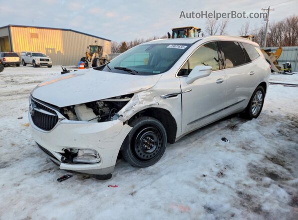 5GAEVBKW2KJ157077 2019 BUICK ENCLAVE White Առջևի ձախ երեք քառորդ տեսարան