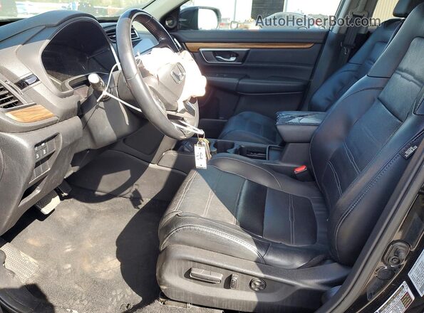 5J6RW1H86KA033727 2019 HONDA CR-V Черный Вид салона спереди