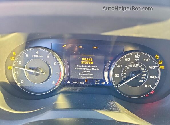 5J8TC1H31ML003584 2021 ACURA RDX White Widok zestawu wskaźników