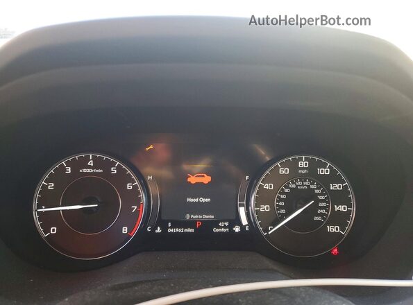 5J8TC2H39ML047516 2021 ACURA RDX Red Вид щитка приладів
