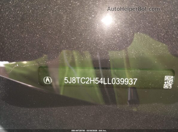 5J8TC2H54LL039937 2020 ACURA RDX Черный 