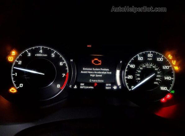 5J8TC2H54ML009886 2021 ACURA RDX White Instrument cluster view