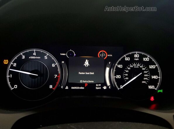 5J8TC2H58KL008205 2019 ACURA RDX White Instrument cluster view