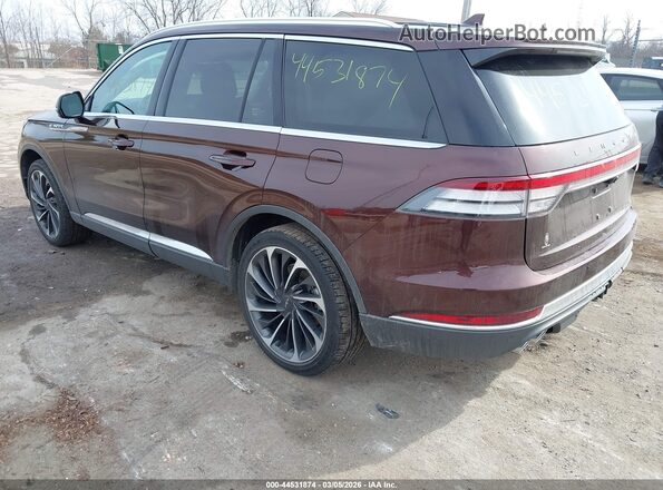 5LM5J7XC2LGL30528 2020 LINCOLN AVIATOR Бордовый Задняя левая четверть