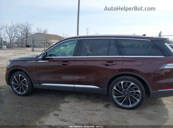 5LM5J7XC2LGL30528 2020 LINCOLN AVIATOR Бордовый Панорамный вид салона 360°