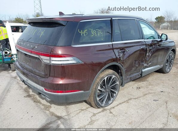 5LM5J7XC2LGL30528 2020 LINCOLN AVIATOR Бордовый Задняя правая четверть