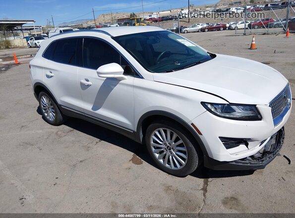 5LMCJ1C96KUL38405 2019 LINCOLN MKC White Przód prawy