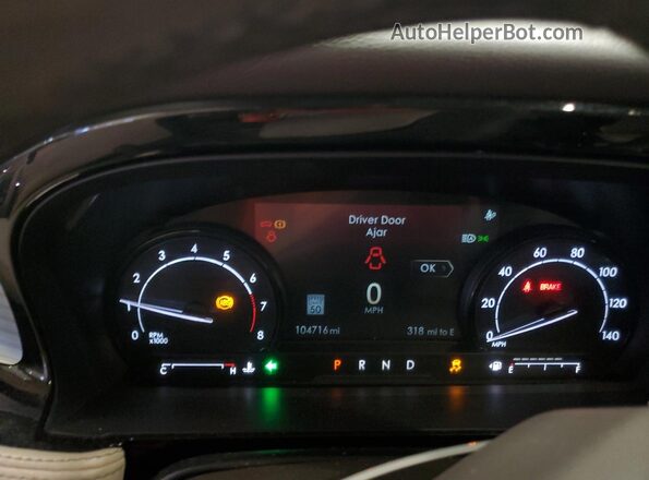 5LMCJ1C98MUL04498 2021 LINCOLN CORSAIR Blue Instrument cluster view