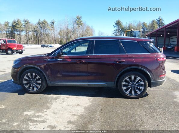 5LMCJ2D97LUL00834 2020 LINCOLN CORSAIR Burgundy Widok wnętrza 360 stopni