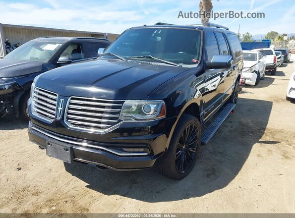 5LMJJ3HT0GEL06946 2016 LINCOLN NAVIGATOR L Black Առջևի ձախ երեք քառորդ տեսարան