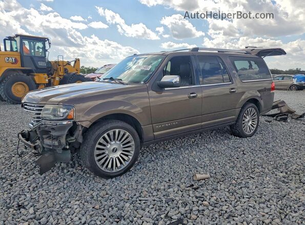 5LMJJ3HT2HEL01619 2017 LINCOLN NAVIGATOR Brown Przód lewy