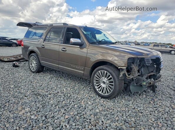 5LMJJ3HT2HEL01619 2017 LINCOLN NAVIGATOR Brown Przód prawy