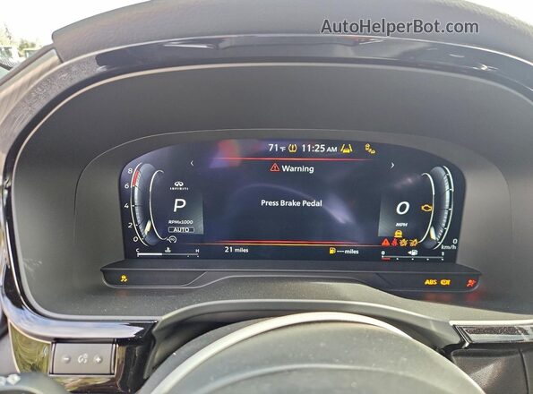 5N1AL1FS5SC343748 2025 INFINITI QX60 White Widok zestawu wskaźników