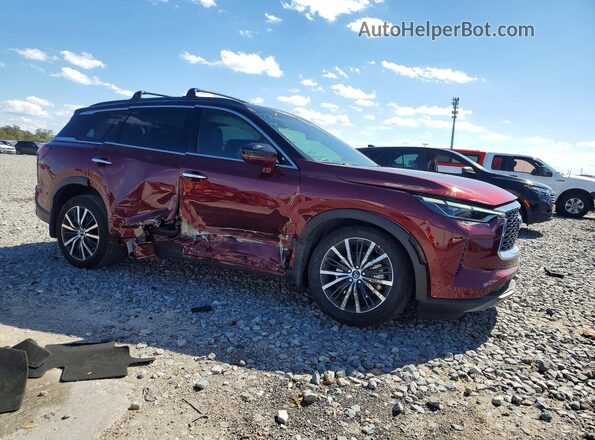 5N1AL1HU0SC349889 2025 INFINITI QX60 Красный Передняя правая четверть