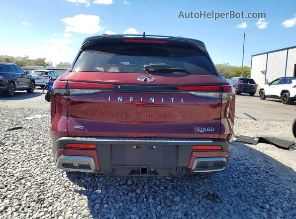 5N1AL1HU0SC349889 2025 INFINITI QX60 Красный Вид сзади