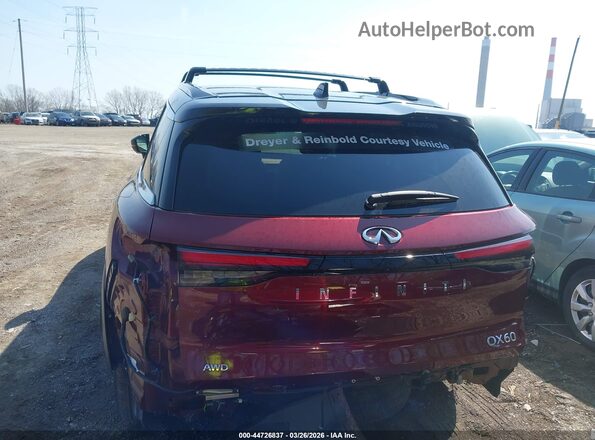 5N1AL1HU6SC358662 2025 INFINITI QX60 Red 