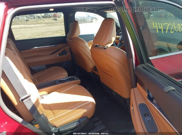 5N1AL1HU6SC358662 2025 INFINITI QX60 Red VIN კოდის სტიკერის ხედი