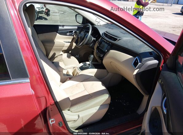 5N1AT2MT0GC867043 2016 NISSAN ROGUE Red Widok wnętrza z przodu