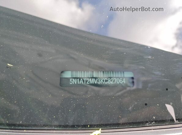 5N1AT2MV3KC827064 2019 NISSAN ROGUE Серый Вид наклейки с VIN-кодом