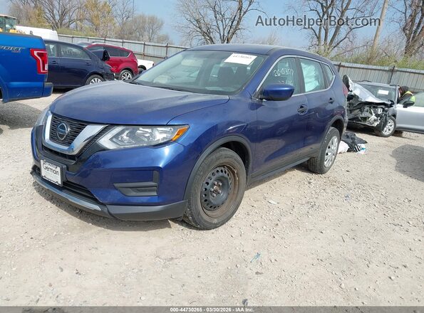 5N1AT2MV5JC731841 2018 NISSAN ROGUE Blue Առջևի ձախ երեք քառորդ տեսարան