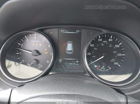 5N1AT2MV8HC786181 2017 NISSAN ROGUE Черный Вид задних сидений