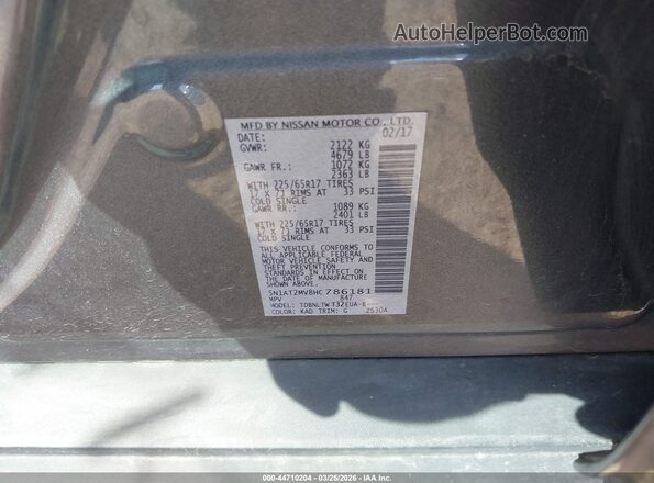 5N1AT2MV8HC786181 2017 NISSAN ROGUE Черный Вид подкапотного пространства