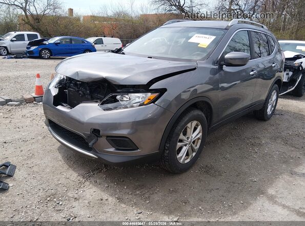 5N1AT2MVXGC796631 2016 NISSAN ROGUE Серый Передняя левая четверть