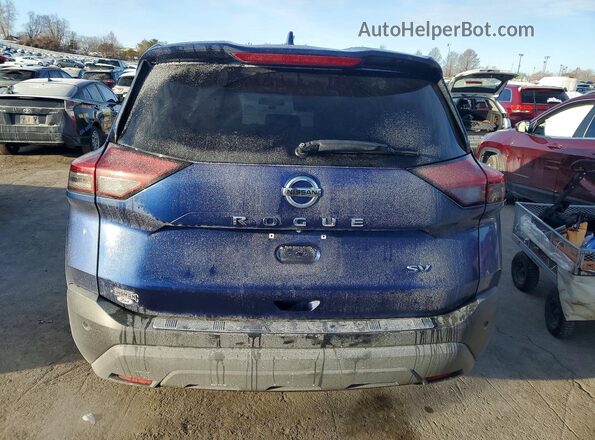 5N1AT3BA4MC815708 2021 NISSAN ROGUE Синий Вид сзади