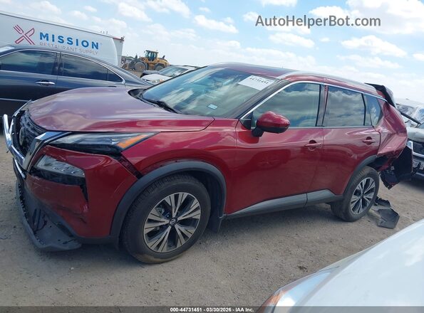 5N1AT3BA6MC819632 2021 NISSAN ROGUE Red Սալոնի 360 աստիճան տեսք