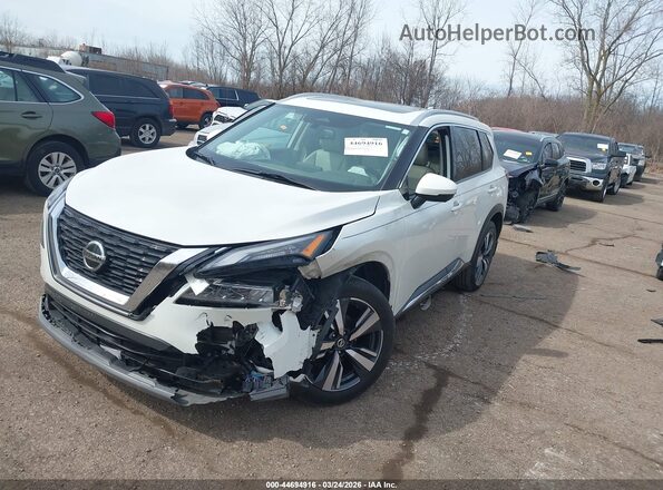 5N1AT3CB2MC771554 2021 NISSAN ROGUE White წინა მარცხენა ხედი სამი მეოთხედიდან