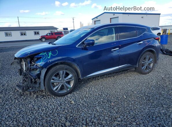 5N1AZ2MS0KN139497 2019 NISSAN MURANO Синий Передняя левая четверть